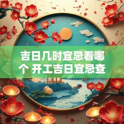 吉日几时宜忌看哪个 开工吉日宜忌查询
