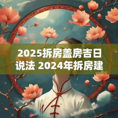2025拆房盖房吉日说法 2025年拆房建房动土吉日一览表