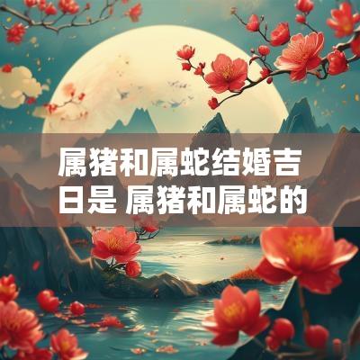 属猪和属蛇结婚吉日是 属猪和属蛇的哪一年结婚比较好