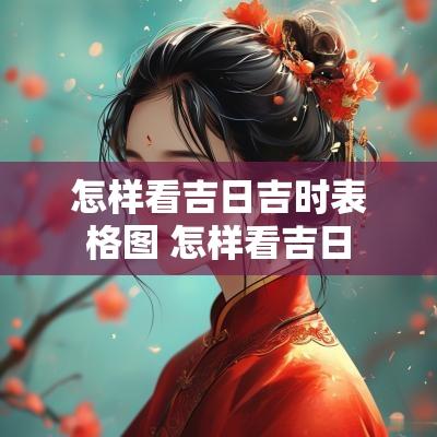 怎样看吉日吉时表格图 怎样看吉日