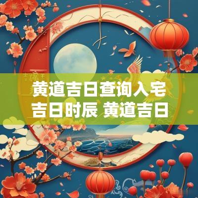 黄道吉日查询入宅吉日时辰 黄道吉日吉时查询表
