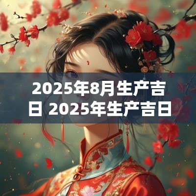 2025年8月生产吉日 2025年生产吉日下半年