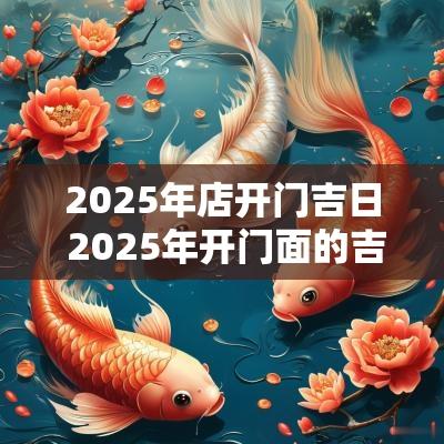 2025年店开门吉日 2025年开门面的吉日