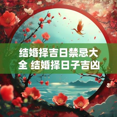 结婚择吉日禁忌大全 结婚择日子吉凶