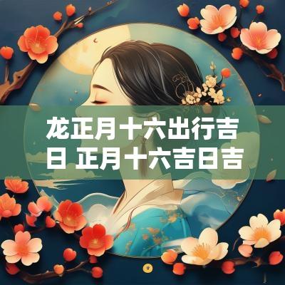 龙正月十六出行吉日 正月十六吉日吉时查询