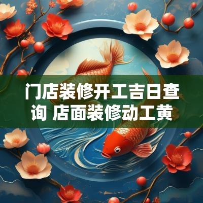 门店装修开工吉日查询 店面装修动工黄历吉日查询
