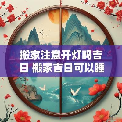 搬家注意开灯吗吉日 搬家吉日可以睡觉吗