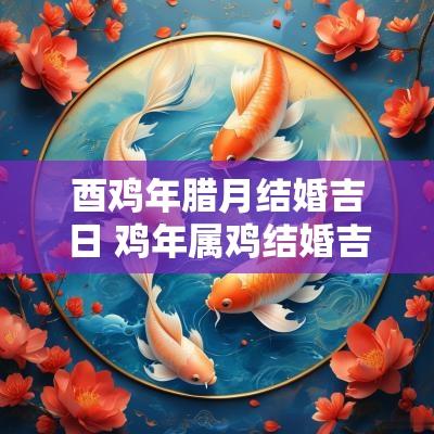 酉鸡年腊月结婚吉日 鸡年属鸡结婚吉日吉时