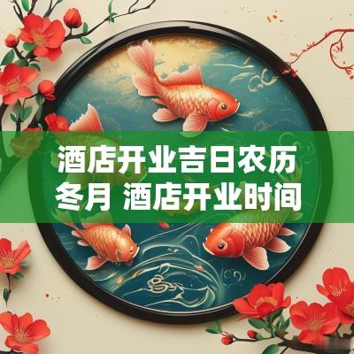 酒店开业吉日农历冬月 酒店开业时间最新通知