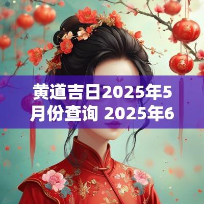 黄道吉日2025年5月份查询 2025年6月29日黄道吉日