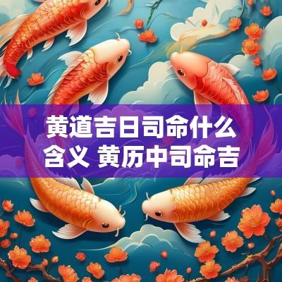 黄道吉日司命什么含义 黄历中司命吉日是什么
