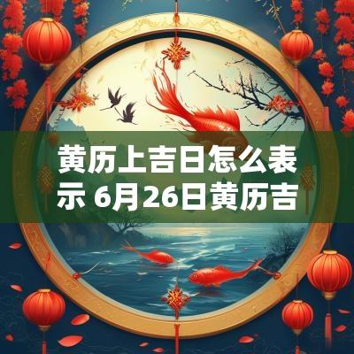 黄历上吉日怎么表示 6月26日黄历吉日