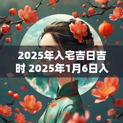 2025年入宅吉日吉时 2025年1月6日入宅吉日