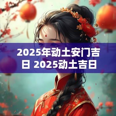 2025年动土安门吉日 2025动土吉日