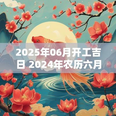 2025年06月开工吉日 2025年农历六月开工吉日和时间