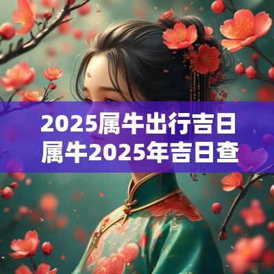 2025属牛出行吉日 属牛2025年吉日查询