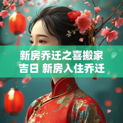 新房乔迁之喜搬家吉日 新房入住乔迁之喜吉时