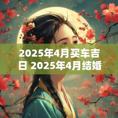 2025年4月买车吉日 2025年4月结婚吉日