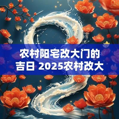 农村阳宅改大门的吉日 2025农村改大门吉日