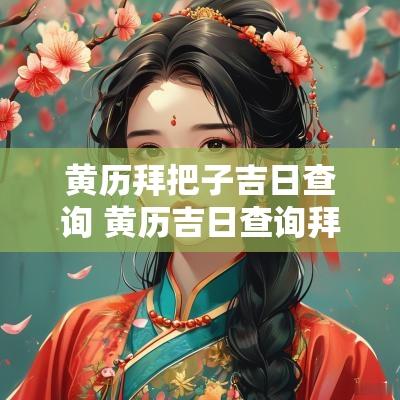 黄历拜把子吉日查询 黄历吉日查询拜师