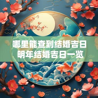 哪里能查到结婚吉日 明年结婚吉日一览表