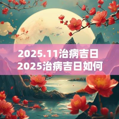 2025.11治病吉日 2025治病吉日如何选