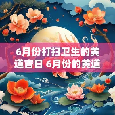 6月份打扫卫生的黄道吉日 6月份的黄道吉日一览表