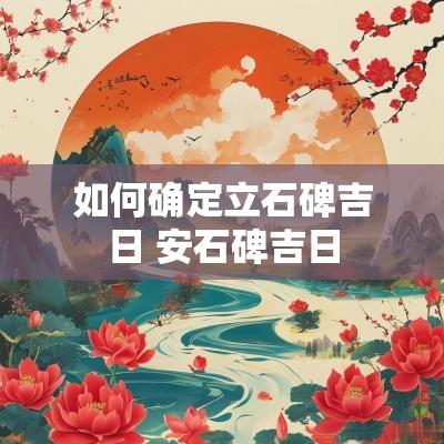 如何确定立石碑吉日 安石碑吉日