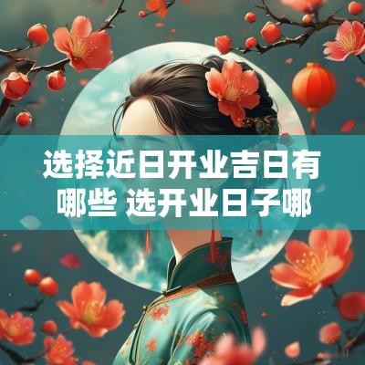 选择近日开业吉日有哪些 选开业日子哪天最好呢