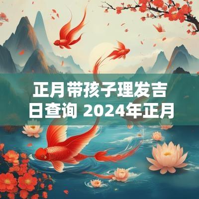 正月带孩子理发吉日查询 2025年正月理发吉日有哪些