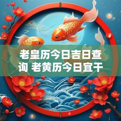 老皇历今日吉日查询 老黄历今日宜干什么