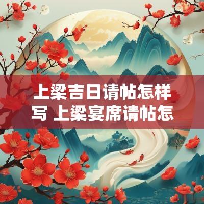 上梁吉日请帖怎样写 上梁宴席请帖怎么写