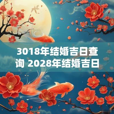 3018年结婚吉日查询 2028年结婚吉日一览表