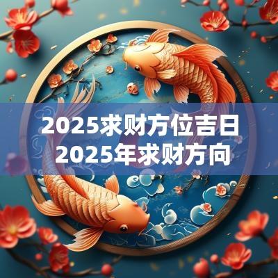 2025求财方位吉日 2025年求财方向