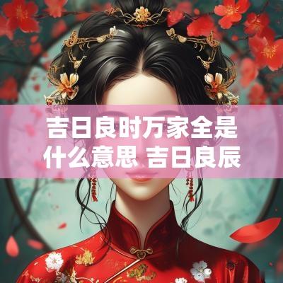 吉日良时万家全是什么意思 吉日良辰的意思解释