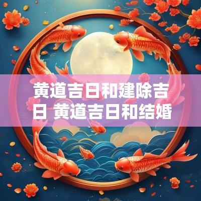 黄道吉日和建除吉日 黄道吉日和结婚吉日