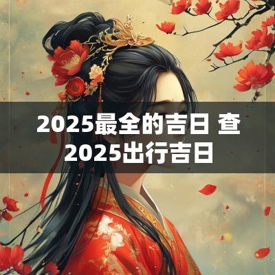 2025最全的吉日 查2025出行吉日