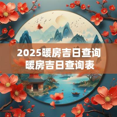 2025暖房吉日查询 暖房吉日查询表