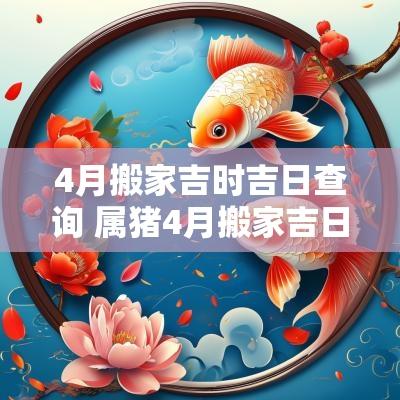 4月搬家吉时吉日查询 属猪4月搬家吉日