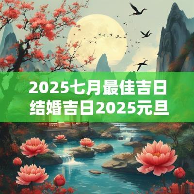 2025七月最佳吉日 结婚吉日2025元旦