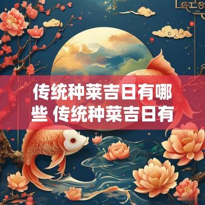 传统种莱吉日有哪些 传统种菜吉日有哪些