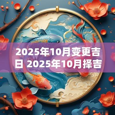 2025年10月变更吉日 2025年10月择吉日