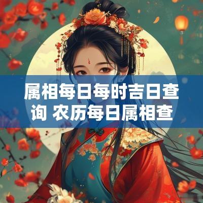 属相每日每时吉日查询 农历每日属相查询表大全