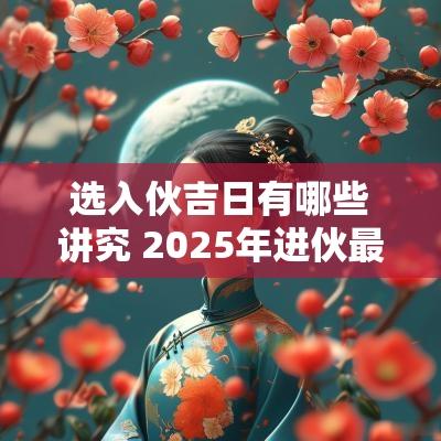 选入伙吉日有哪些讲究 2025年进伙最佳吉日
