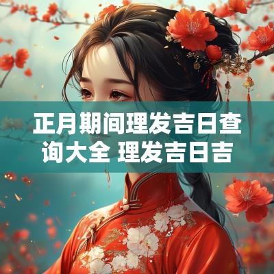 正月期间理发吉日查询大全 理发吉日吉时查询表最新