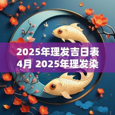2025年理发吉日表4月 2025年理发染发吉日表
