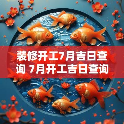 装修开工7月吉日查询 7月开工吉日查询2025年