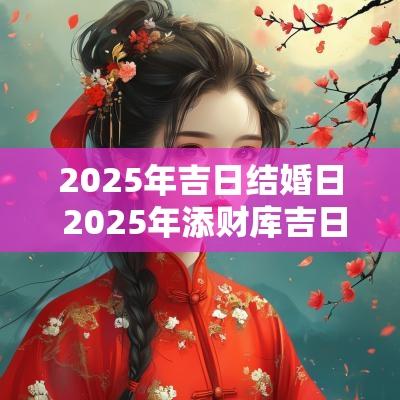 2025年吉日结婚日 2025年添财库吉日