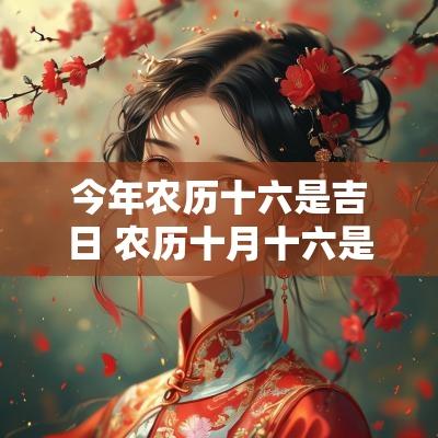 今年农历十六是吉日 农历十月十六是吉日吗