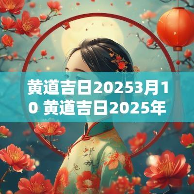 黄道吉日20253月10 黄道吉日2025年1月25号